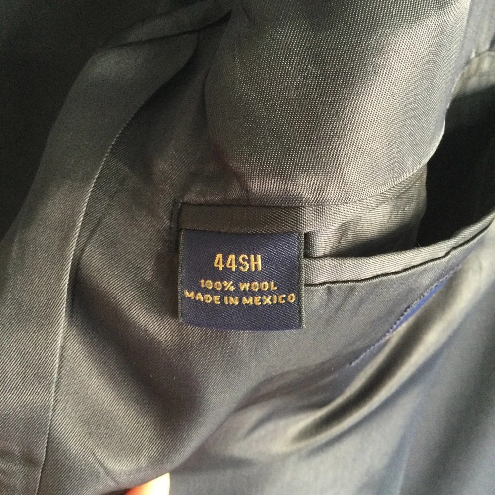 BROOKS BROTHERS 346 Dark Navy Blue 100% Wool Blazer Sz 44SH
